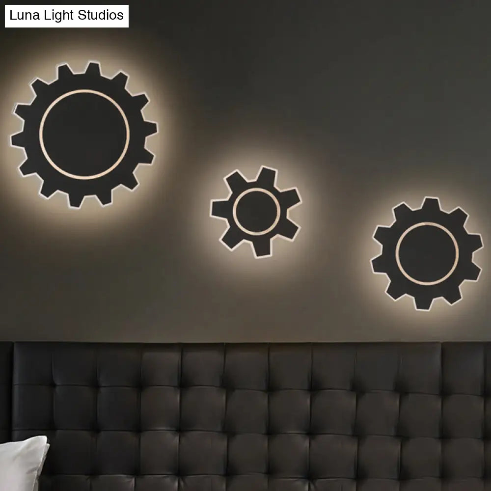 Minimalistic Led Wall Sconce: Acrylic Black/White Finish Warm/White Light