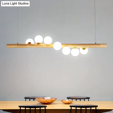 Minimalistic Milk Glass Suspension Light: Elegant Jewelry Pendant For Dining Room