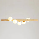 Minimalistic Milk Glass Suspension Light: Elegant Jewelry Pendant For Dining Room 5 / Wood