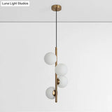 Minimalistic Opal Glass Pendant Chandelier For Living Room Lighting