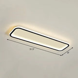 Minimalistic Rectangular Led Flush Ceiling Light Fixture Black / 31.5 Third Gear