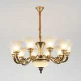 Minimalistic White Frosted Glass Bedroom Chandelier Light Fixture With Hanging Lamp Kit 10 /