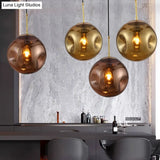Modern 1 Bulb Pendant Light With Concave Glass Shade - Silver/Red Hanging Fixture For Restaurants