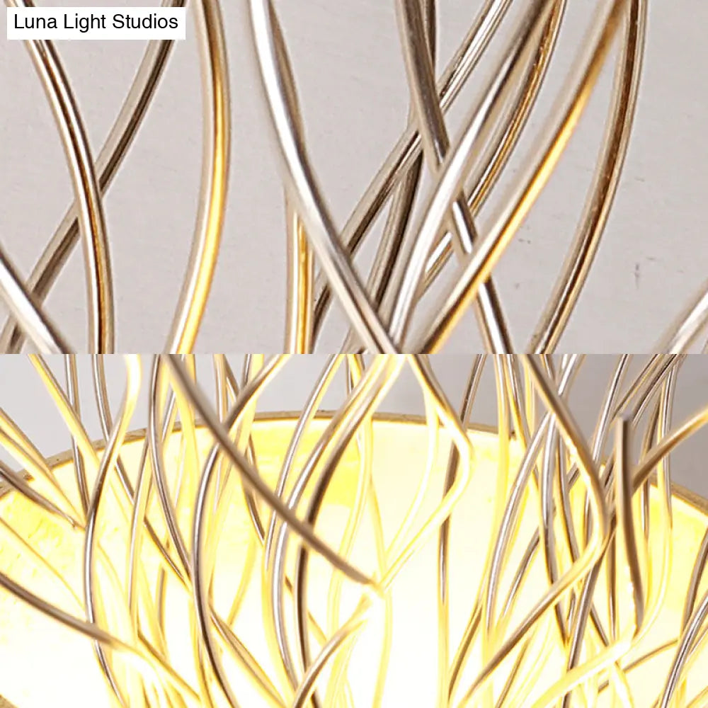 Modern 1-Light Gold Torch Wall Sconce For Stairway Lighting