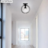 Modern 2 - Head Flushmount Ceiling Lamp With Colorful Glass Shades - Global Mounted Light’ Or