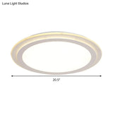 Modern 2 Tier Round Ceiling Flush Mount Light - 12.5’/16.5’/20.5’ Dia Acrylic Led Warm/White