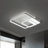 Modern 2 - Tier White Semi Flush Led Ceiling Light - Warm/White Acrylic Fixture 16.5’/20.5’