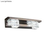 Modern 3-Head Clear Crystal Wall Sconce - Silver Finish Vanity Light Fixture 12.5/18 Width