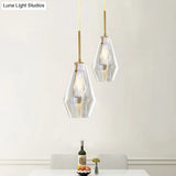 Modern 4.5’/9’/12’ Wide Glass Shade Hanging Pendant Light With Brass Lamp Socket - Perfect
