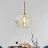 Modern 4.5’/9’/12’ Wide Glass Shade Hanging Pendant Light With Brass Lamp Socket - Perfect