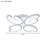 Modern 4/6/9 - Head U - Shaped Acrylic Shade Flush Mount Ceiling Light In White – Warm/White/Natural