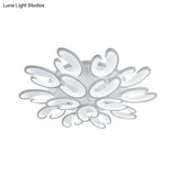 Modern 4/6/9 - Head U - Shaped Acrylic Shade Flush Mount Ceiling Light In White – Warm/White/Natural