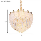 Modern 4-Tier Clear Crystal Chandelier - 9-Light Dining Room Hanging Lamp Fixture