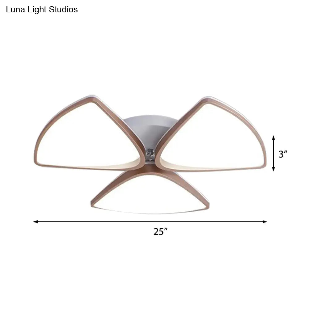 Modern Acrylic Bedroom Ceiling Light Fixture 3/4/5 Heads In White With 3 Color Options