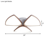 Modern Acrylic Bedroom Ceiling Light Fixture 3/4/5 Heads In White With 3 Color Options