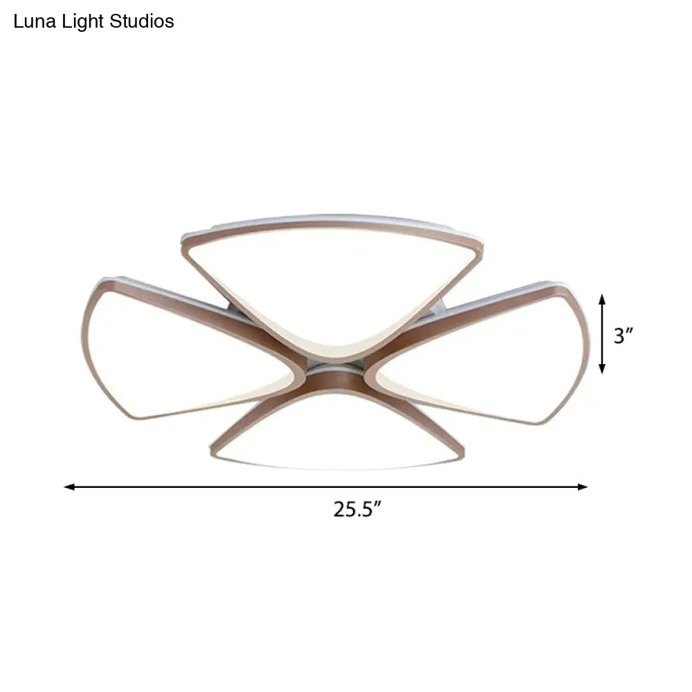 Modern Acrylic Bedroom Ceiling Light Fixture 3/4/5 Heads In White With 3 Color Options