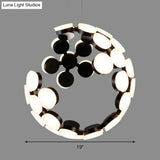 Modern Acrylic Black Led Globe Chandelier For Dining Room Lighting