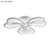 Modern Acrylic Blossom Semi Flush Mount Ceiling Light Fixture With Led Lights (3/4/5 Options) In
