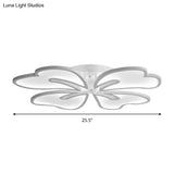 Modern Acrylic Blossom Semi Flush Mount Ceiling Light Fixture With Led Lights (3/4/5 Options) In