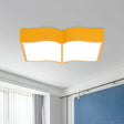 Modern Acrylic Cartoon Led Flush Mount Ceiling Lamp - Red/Yellow/Blue For Living Room Lighting