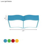 Modern Acrylic Cartoon Led Flush Mount Ceiling Lamp - Red/Yellow/Blue For Living Room Lighting