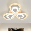 Modern Acrylic Ceiling Light Fixture - Peacock Tail Design Led Flush Mount Lamp With 3/5/9 Lights