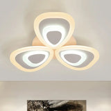 Modern Acrylic Ceiling Light Fixture - Peacock Tail Design Led Flush Mount Lamp With 3/5/9 Lights