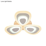 Modern Acrylic Ceiling Light Fixture - Peacock Tail Design Led Flush Mount Lamp With 3/5/9 Lights