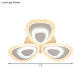 Modern Acrylic Ceiling Light Fixture - Peacock Tail Design Led Flush Mount Lamp With 3/5/9 Lights