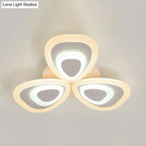 Modern Acrylic Ceiling Light Fixture - Peacock Tail Design Led Flush Mount Lamp With 3/5/9 Lights