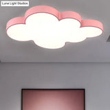 Modern Acrylic Cloud Ceiling Flush Mount Light For Kids Classroom And Bedroom