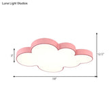 Modern Acrylic Cloud Ceiling Flush Mount Light For Kids Classroom And Bedroom