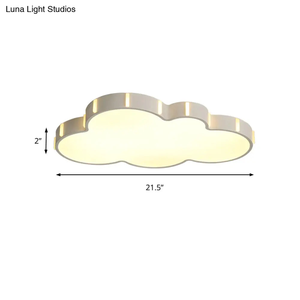 Modern Acrylic Cloud Ceiling Light For Adult Bedroom In White