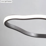 Modern Acrylic Wave Hanging Ceiling Light - Led Suspension In Warm/White 23.5/36.5/47 Wide
