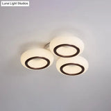 Modern Acrylic Doughnut Ceiling Flush Light With White Led - 3/6 - Head Mount Fixture