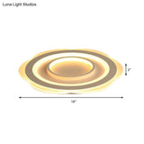 Modern Acrylic Flower Ceiling Light - 16’/19.5’/23.5’ Flushmount For Living Room In Warm/White
