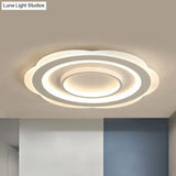 Modern Acrylic Flower Ceiling Light - 16’/19.5’/23.5’ Flushmount For Living Room In Warm/White