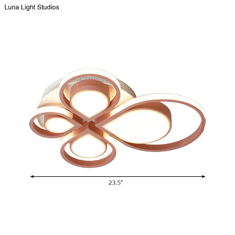 Modern Acrylic Flower Ceiling Light Fixture For Living Rooms - Flush Mount