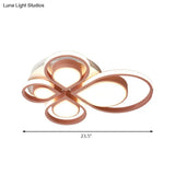 Modern Acrylic Flower Ceiling Light Fixture For Living Rooms - Flush Mount