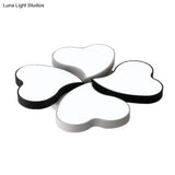 Modern Acrylic Flower Flush Mount Led Ceiling Light Fixture Simplicity In White