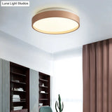 Modern Acrylic Flush Mount Ceiling Light - 12’/18’ Round Coffee Bronze/Gold/White Indoor Use