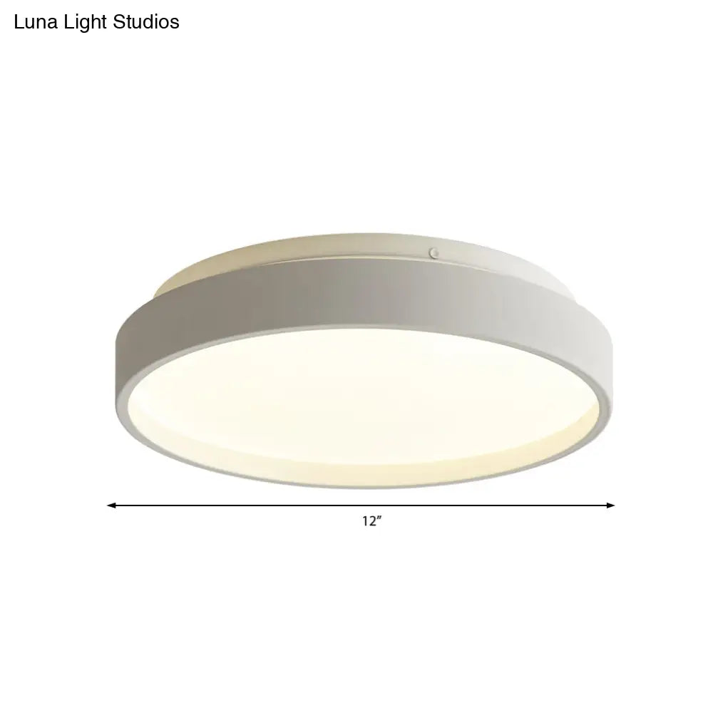 Modern Acrylic Flush Mount Ceiling Light - 12’/18’ Round Coffee Bronze/Gold/White Indoor Use