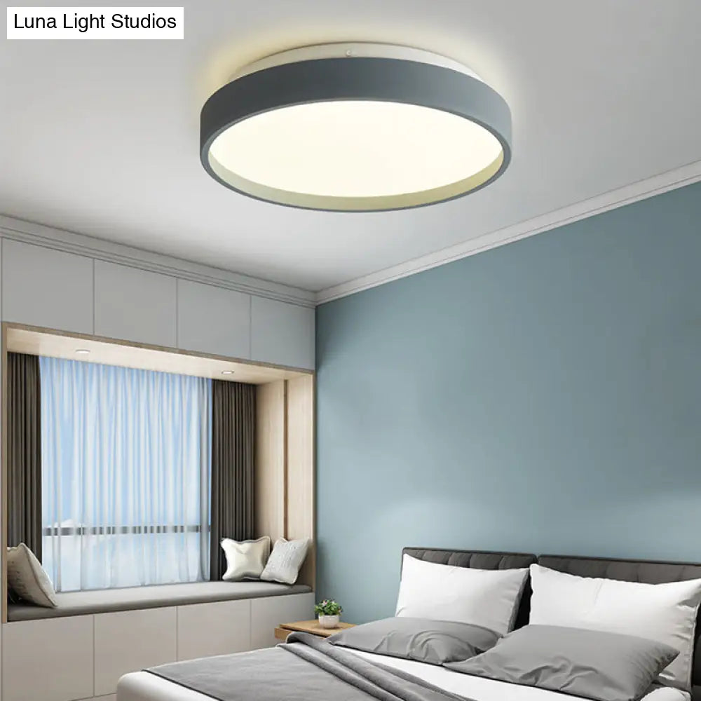 Modern Acrylic Flush Mount Ceiling Light - 12’/18’ Round Coffee Bronze/Gold/White Indoor Use