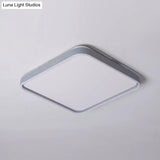 Modern Acrylic Flush Mount Ceiling Light In Grey For 16’/19.5’ Wide Spaces With Led Warm And