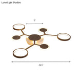 Modern Acrylic Flush Mount Lamp With Starburst Design And 6/8/10 Warm Led Lights In White