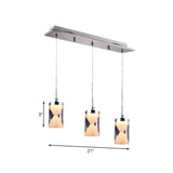 Modern Acrylic Led Hanging Light With Chrome Cluster Pendant - 3 Bulbs Warm/White