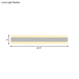 Modern Acrylic Led Bathroom Vanity Lighting Fixture In Warm/White Light 16/19.5/23.5 Wide