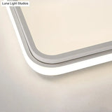 Modern Acrylic Led Box Ceiling Lamp In Warm/White Light - Remote Control Dimmable