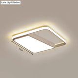 Modern Acrylic Led Box Ceiling Lamp In Warm/White Light - Remote Control Dimmable