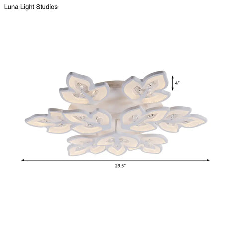 Modern Acrylic Led Ceiling Lamp For Office Restaurants - Stylish Warm/White Lighting Flush Mount